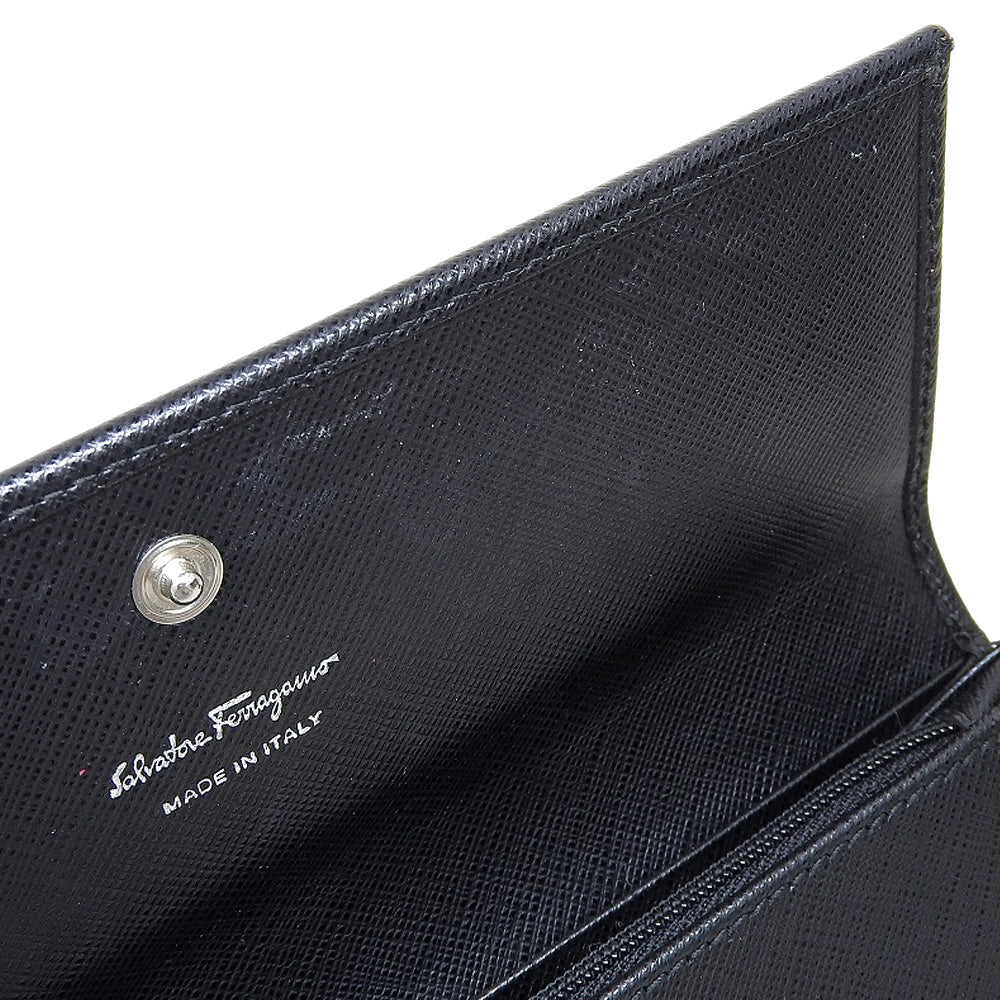 Salvatore Ferragamo Leather Long Wallet with Clasp