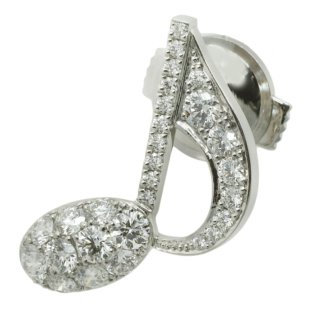 Platinum Pt950 Diamond Music Note Brooch