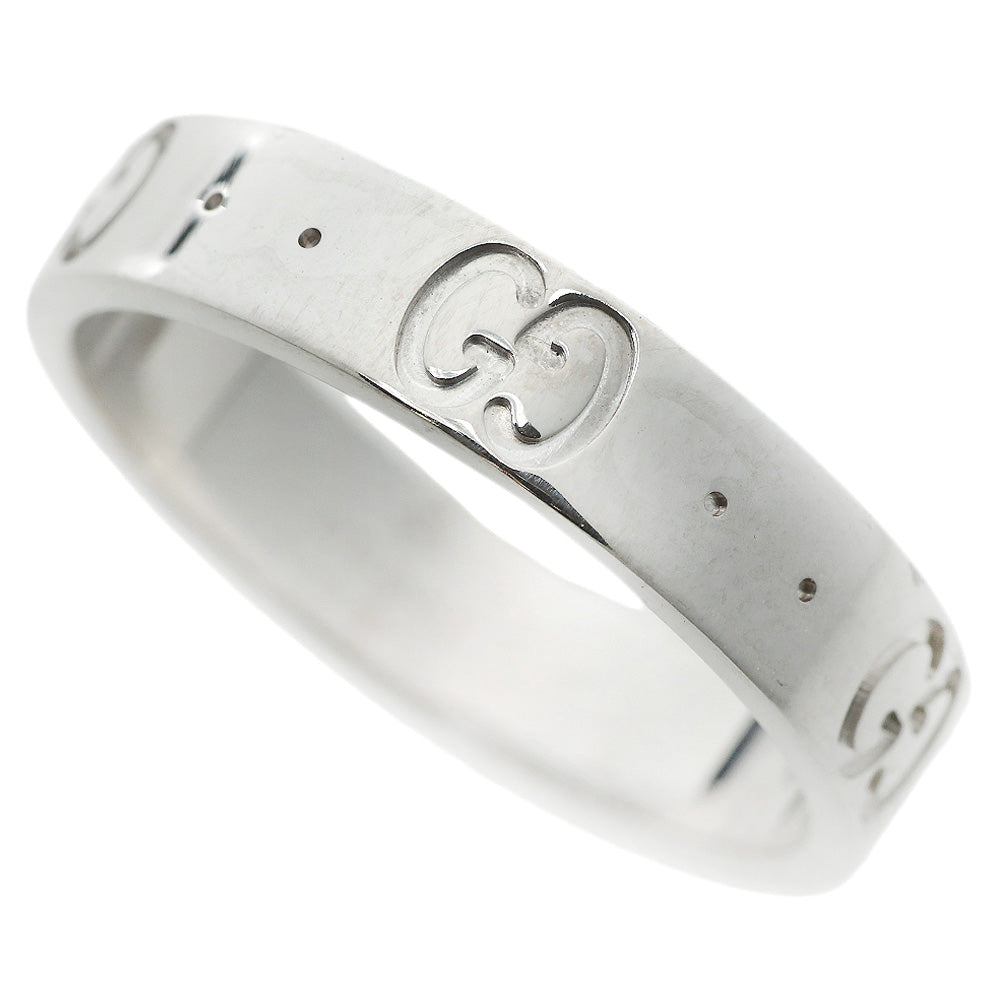 Gucci Interlocking G Icon Ring K18WG White Gold Size 9.5