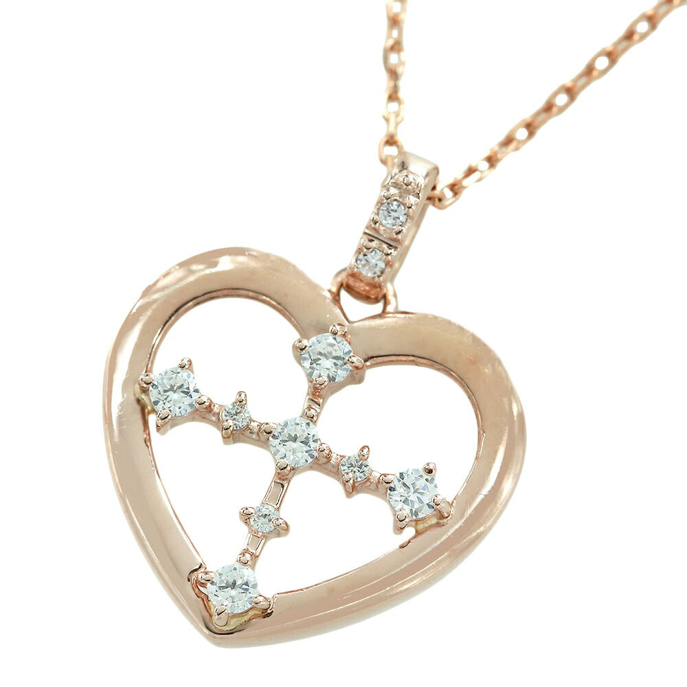 Vendome Aoyama Heart Cross Necklace K10PG