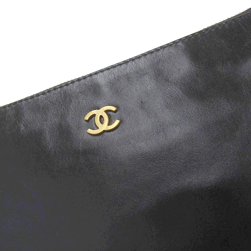 Chanel 22 Small Shiny Calf Chain Bag Black