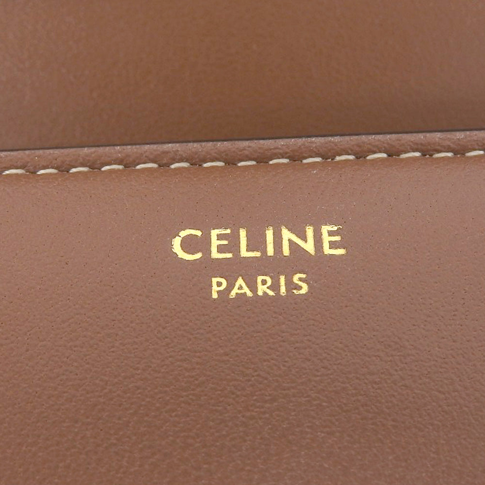 Celine Triomphe Small Leather Wallet Brown in Great Condition