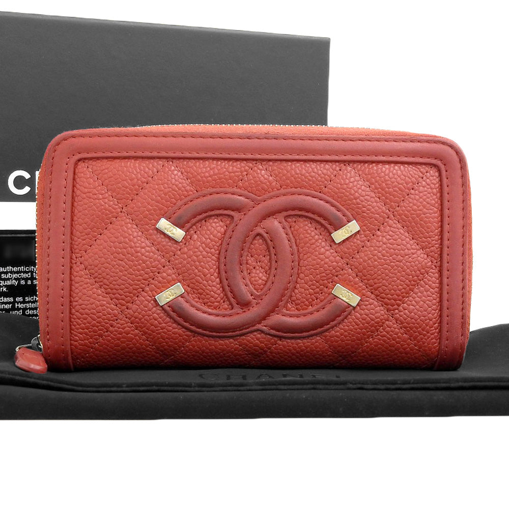 Chanel Caviar Skin CC Filigree Small Coin Case A84446