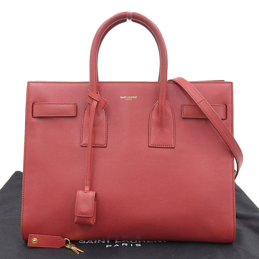 Yves Saint Laurent Sac de Jour Leather Handbag Red in Great Condition