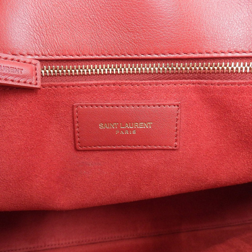 Yves Saint Laurent Sac de Jour Leather Handbag Red