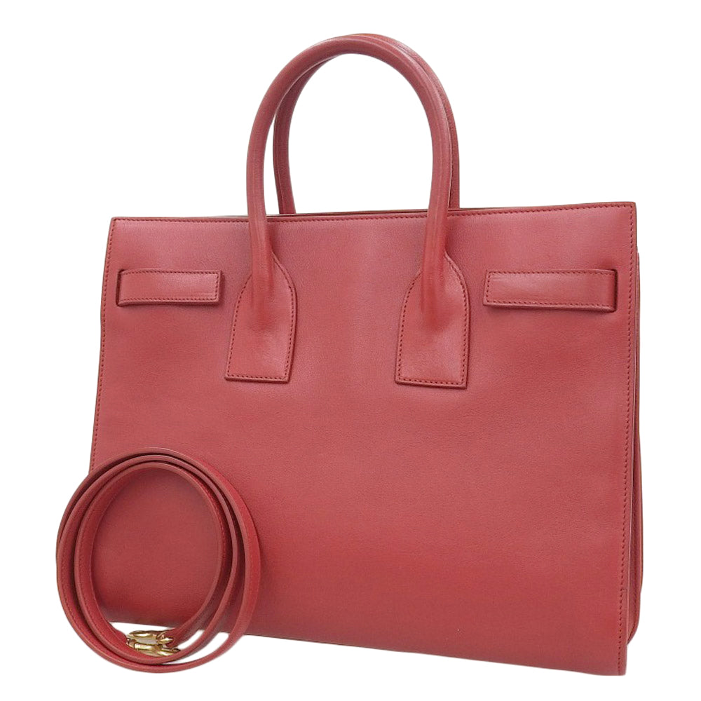 Yves Saint Laurent Sac de Jour Leather Handbag Red