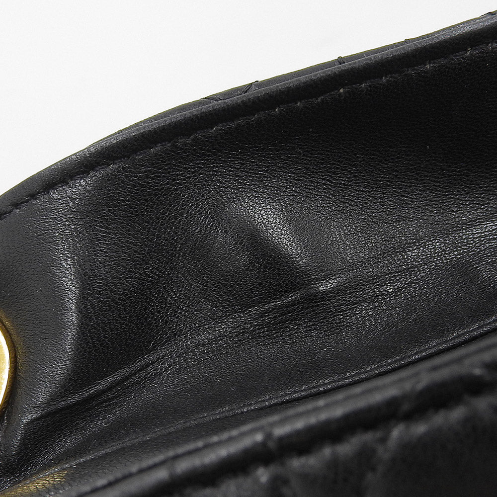 Christian Dior Lady Dior Medium Leather Handbag Black in Very Good Condition