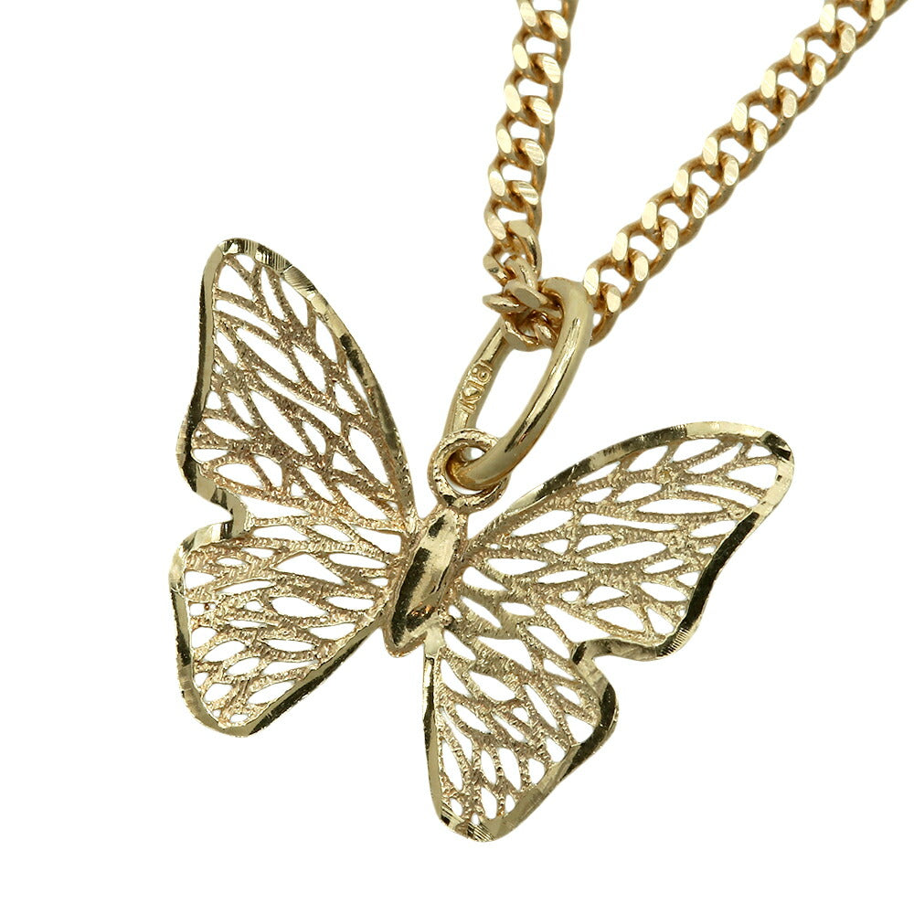 Butterfly Necklace K18YG Yellow Gold