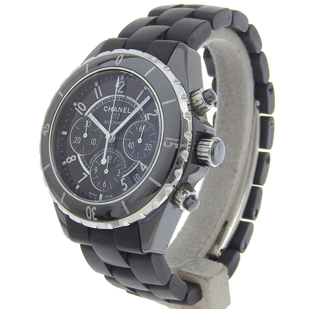 Chanel J12 Chronograph Date H0939 Black Ceramic Automatic Watch in Great Condition