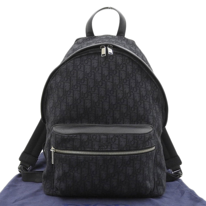 Christian Dior Leather Canvas Backpack 1VOBA088YKY H28E in Great Condition