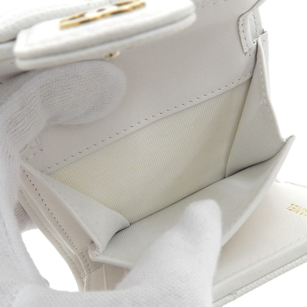 Chanel Caviar Skin Trifold Wallet White