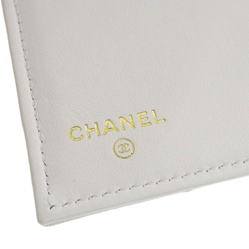 Chanel Caviar Skin Trifold Wallet White