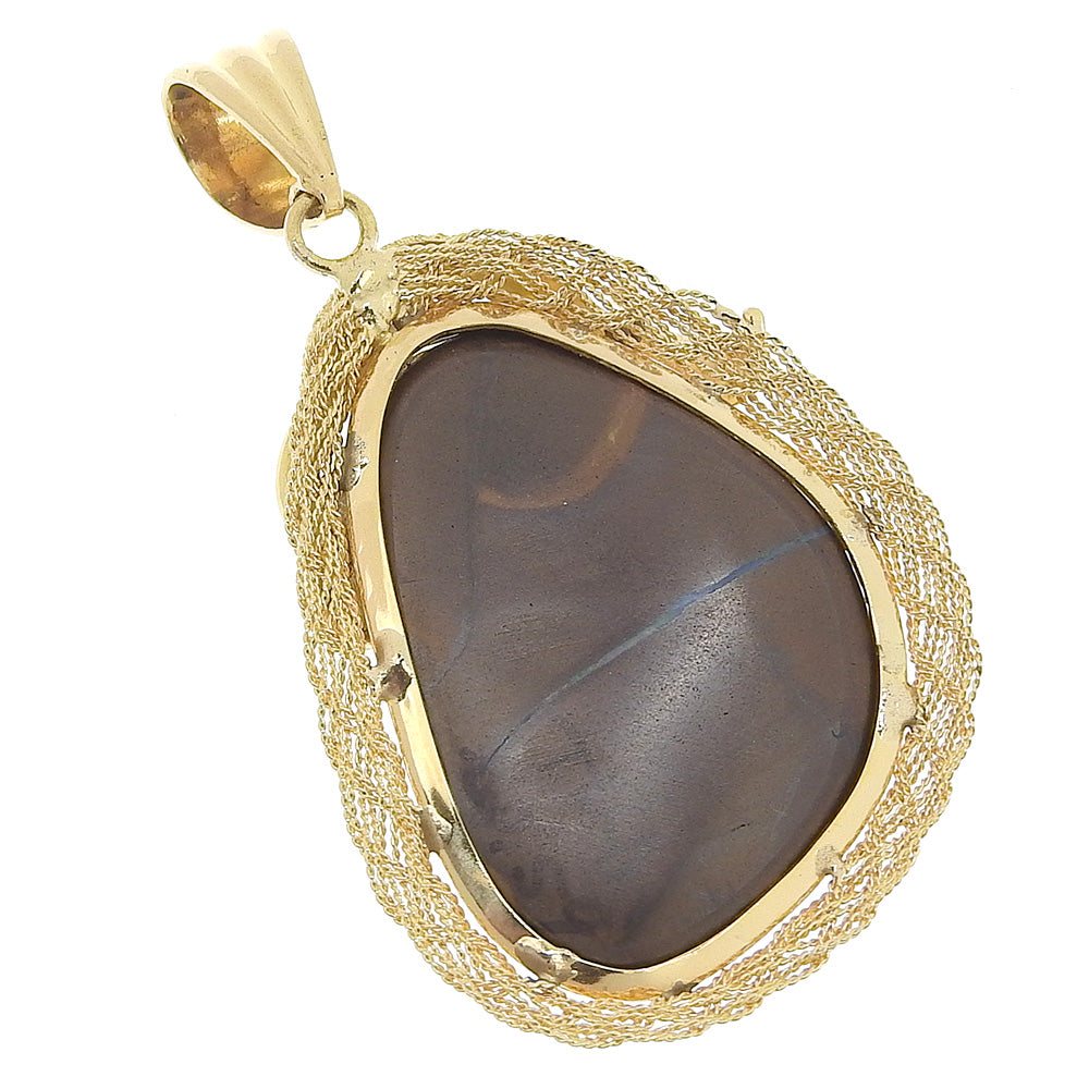 K18YG Boulder Opal Pendant Top, Yellow Gold, 9.1g