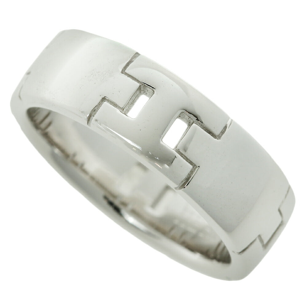 Hermes Heracles Ring H Logo K18WG White Gold