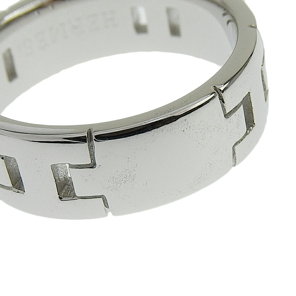 Hermes Heracles Ring H Logo K18WG White Gold