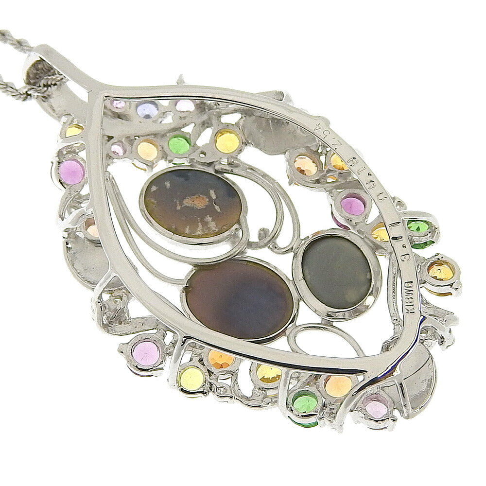 K18WG Black Opal Necklace