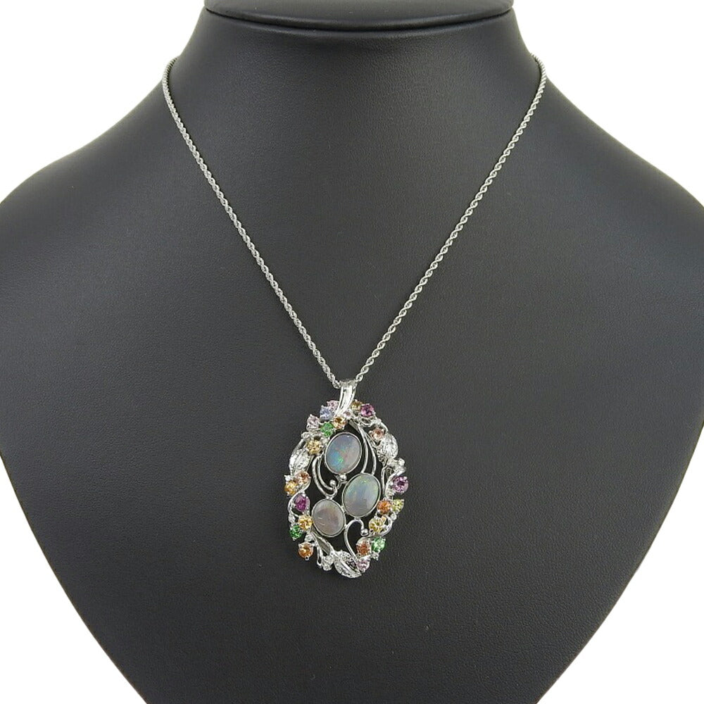 K18WG Black Opal Necklace