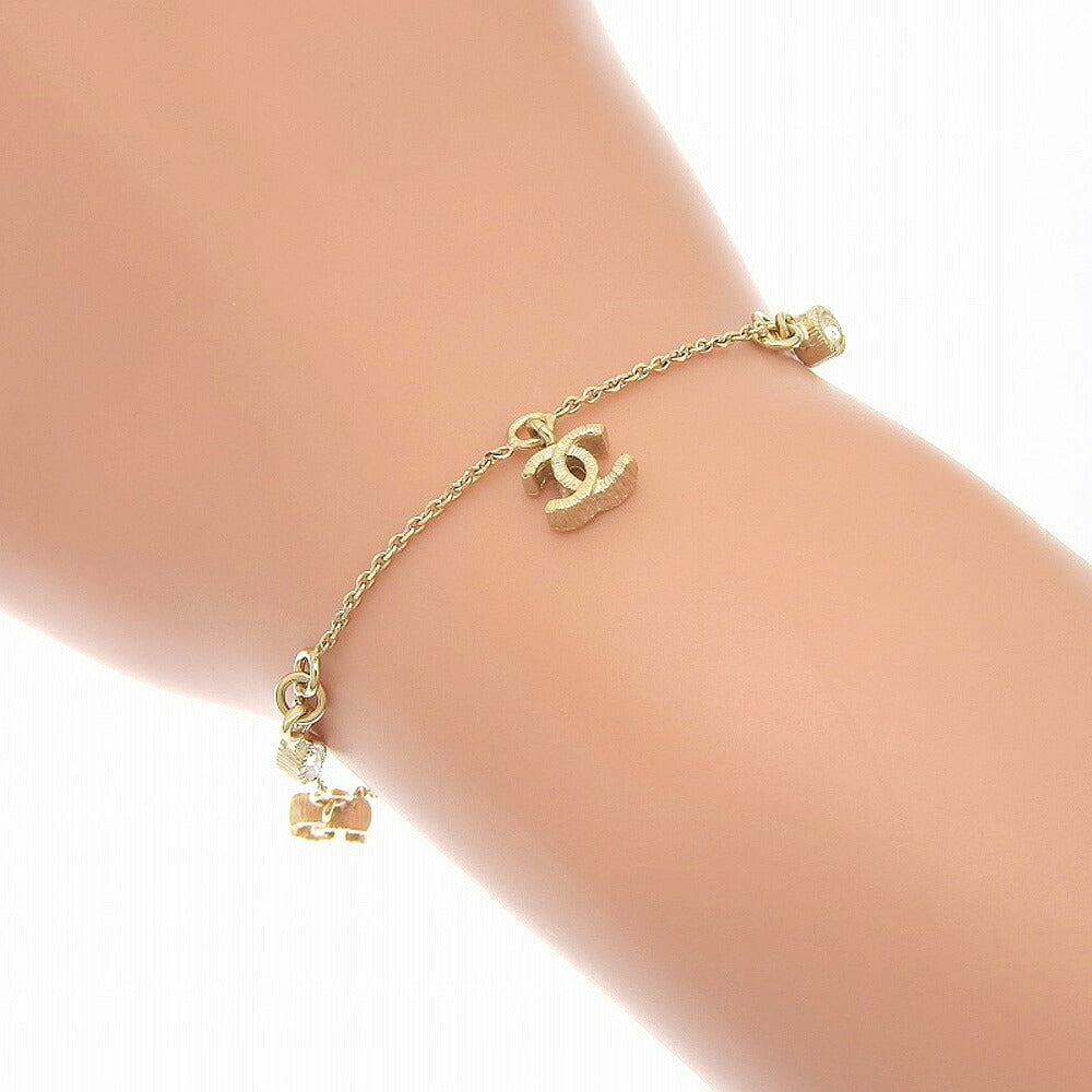 Chanel Coco Mark Logo Rhinestone Bracelet