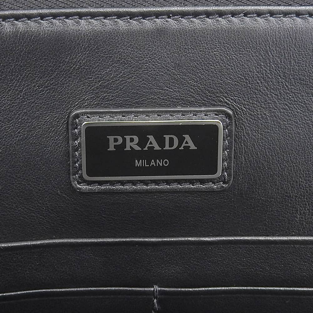 Prada Saffiano Leather Logo Clutch Bag 2VN003 in Excellent Condition