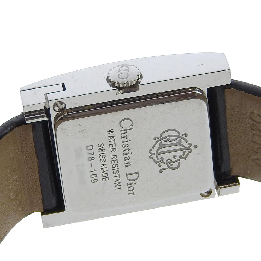 Christian Dior Malice D78 109 Quartz Stainless Steel Leather Watch in Very Good Condition