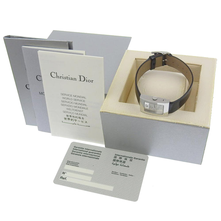 Christian Dior Malice D78 109 Quartz Stainless Steel Leather Watch in Very Good Condition