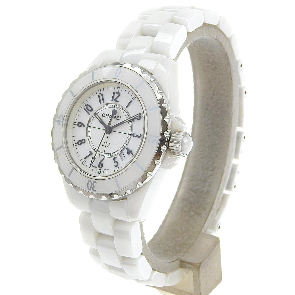 Chanel J12 Date White Ceramic Quartz Watch H0968