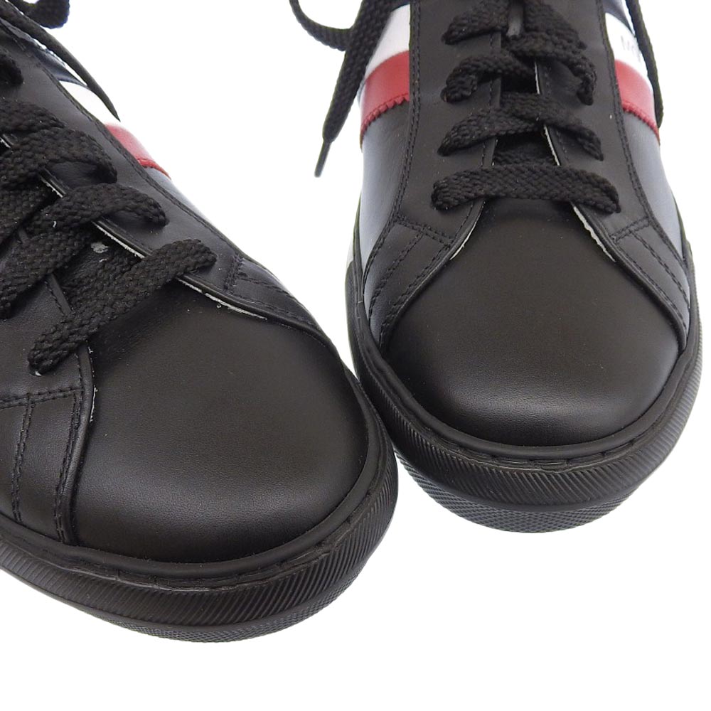 Moncler New Monaco Leather Sneakers Black