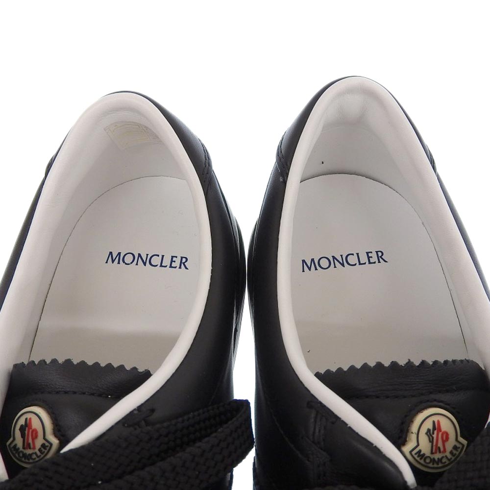 Moncler New Monaco Leather Sneakers Black