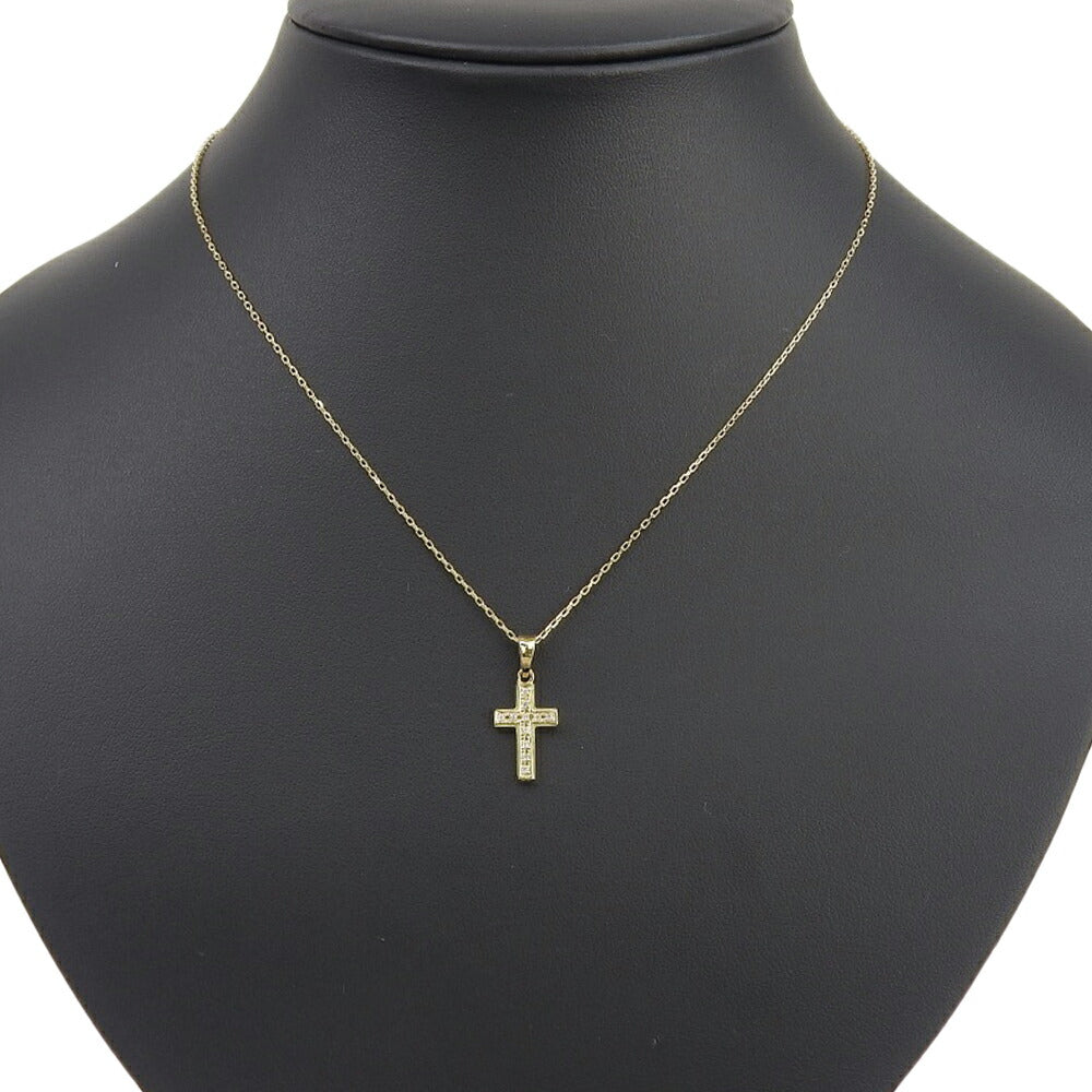 SYMPATHY OF SOUL K18YG Diamond Cross Necklace