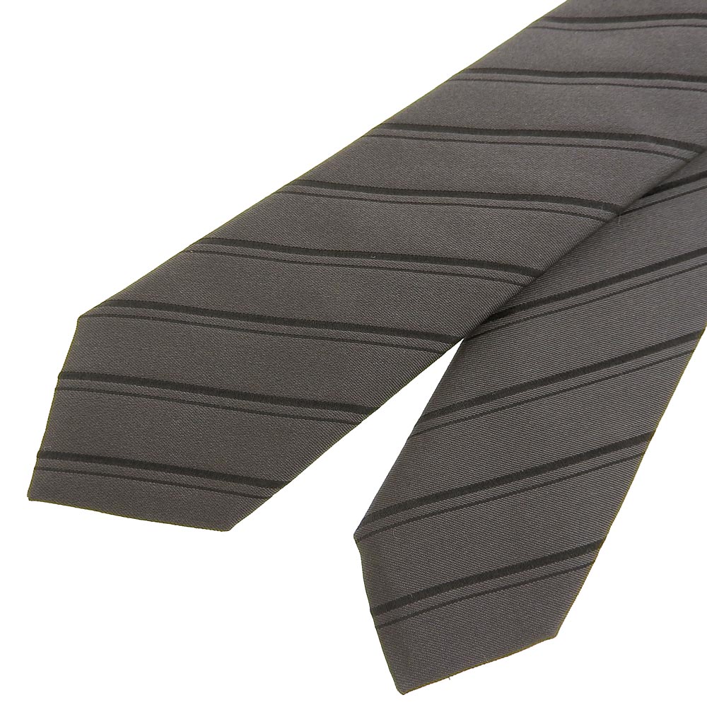 Christian Dior Silk Narrow Tie Black in Excellent Condition