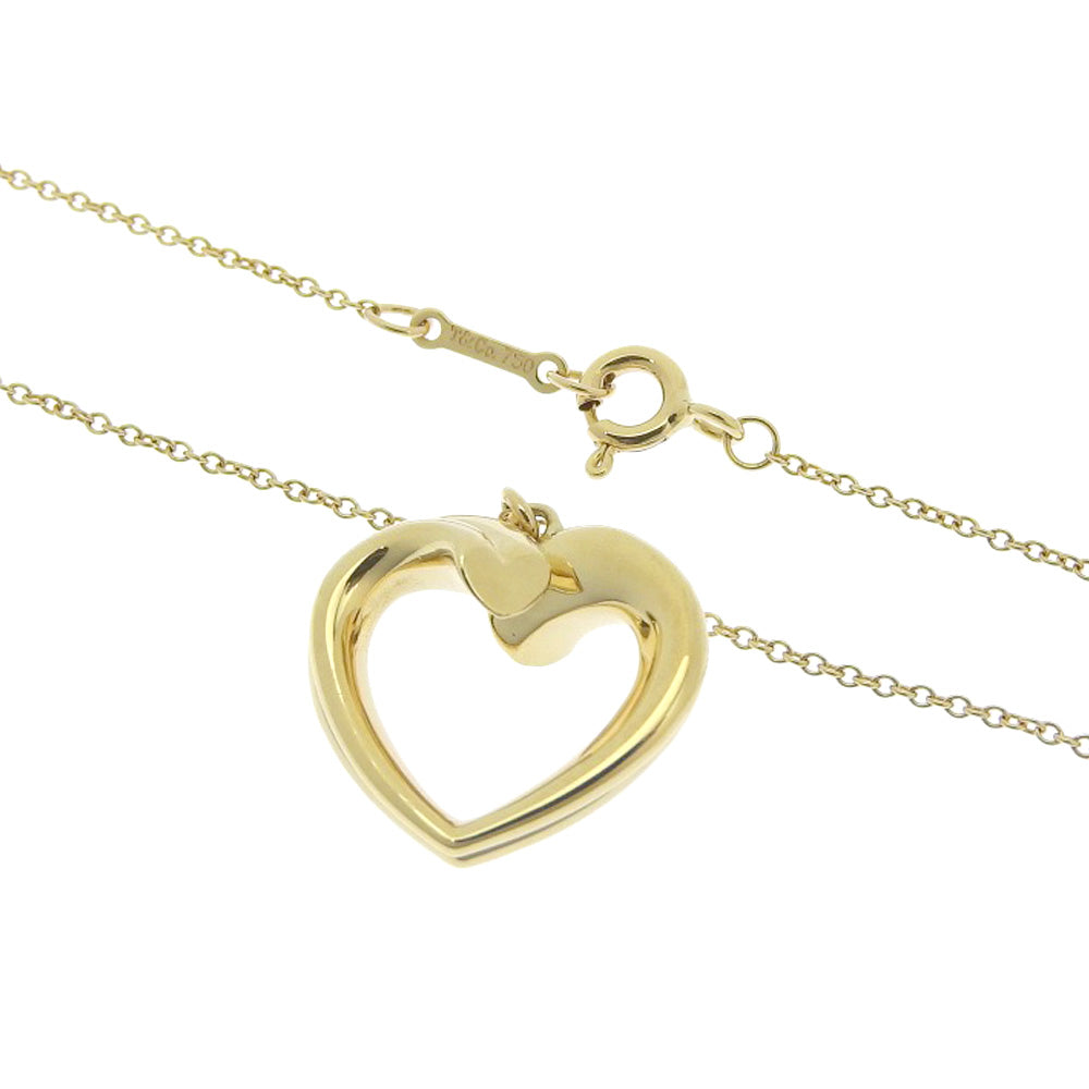 Tiffany & Co Tenderness Heart Necklace K18YG Yellow Gold in Excellent Condition