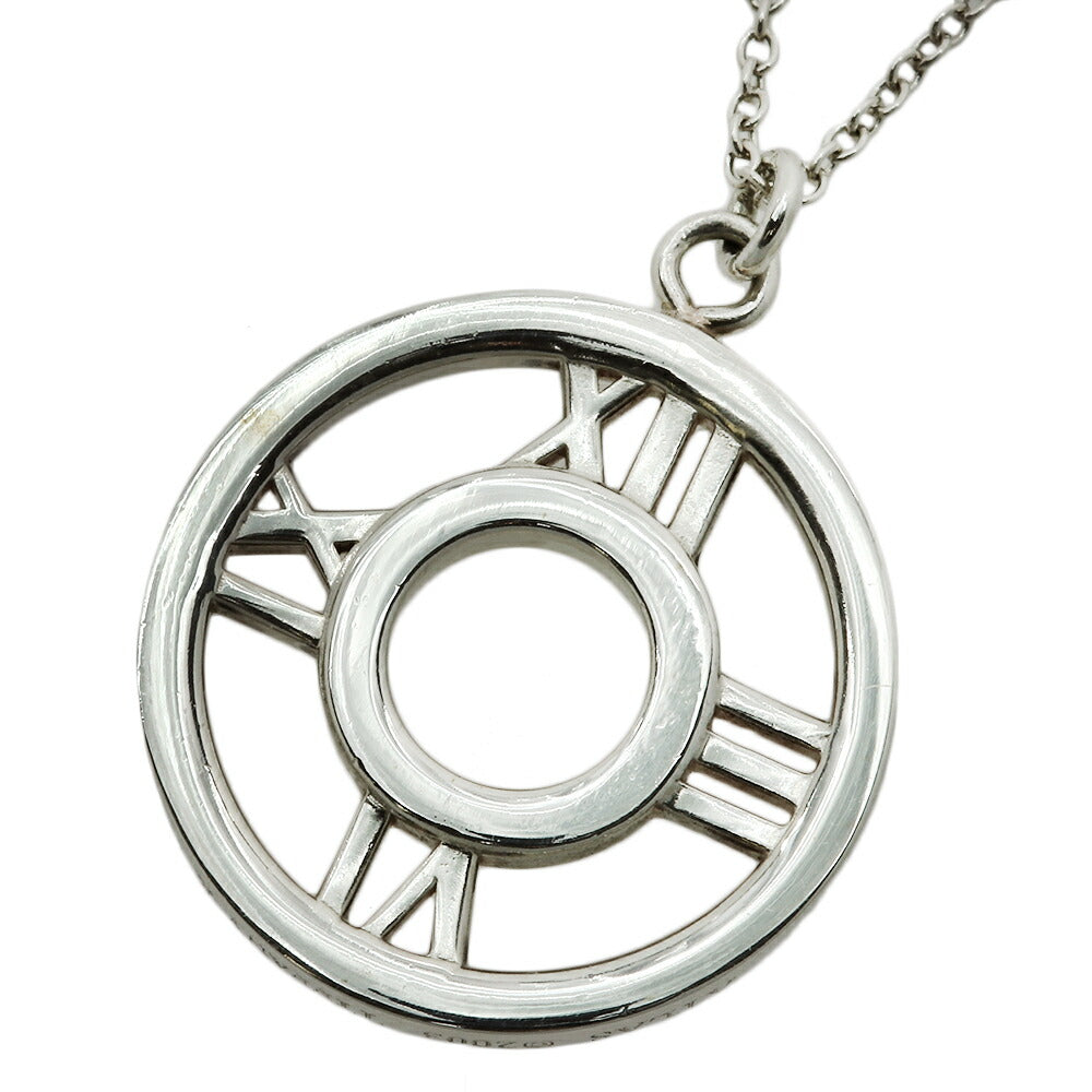 Tiffany & Co Atlas Open Medallion Necklace Silver 925