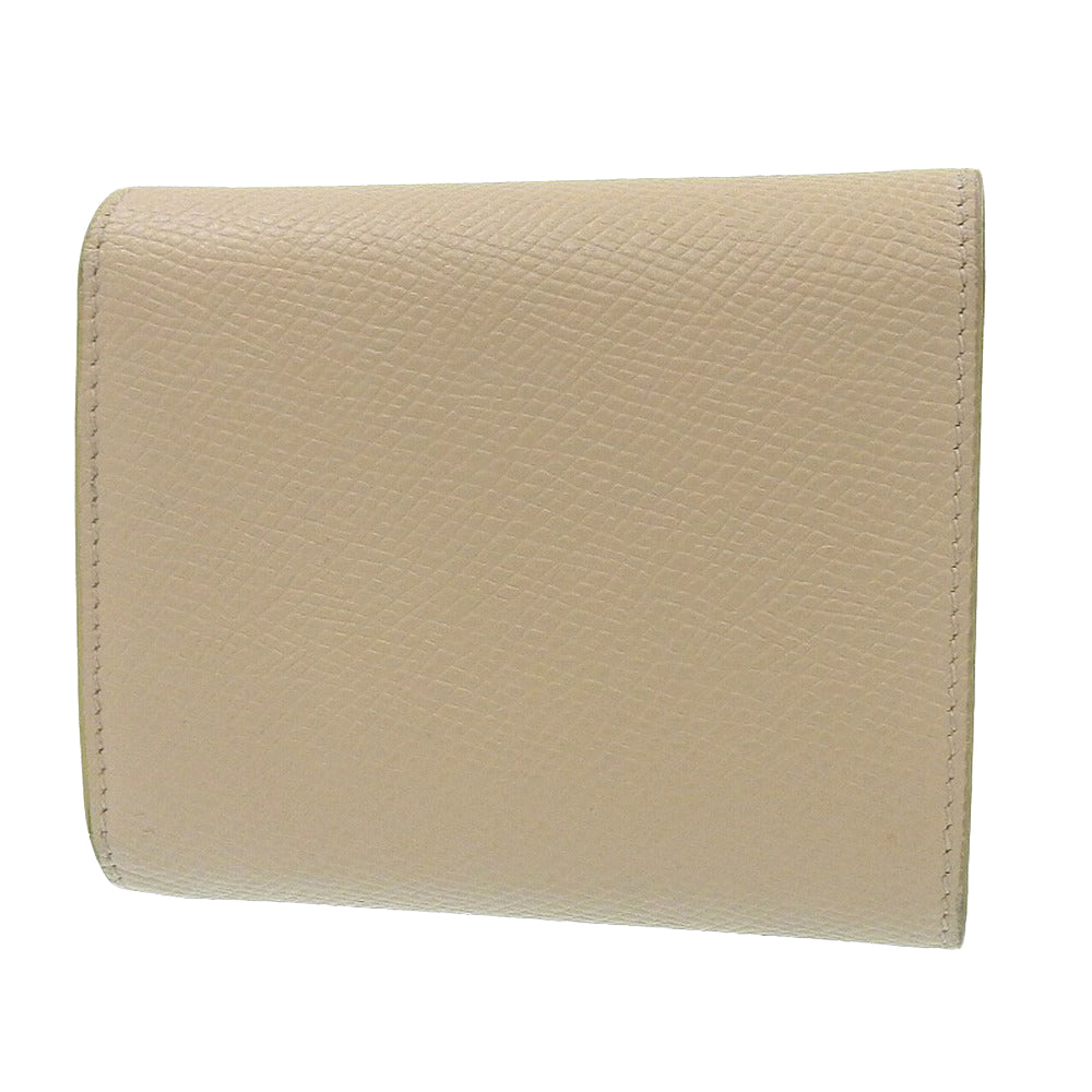 Celine Leather Trifold Wallet 10B573BEL Beige in Very Good Condition