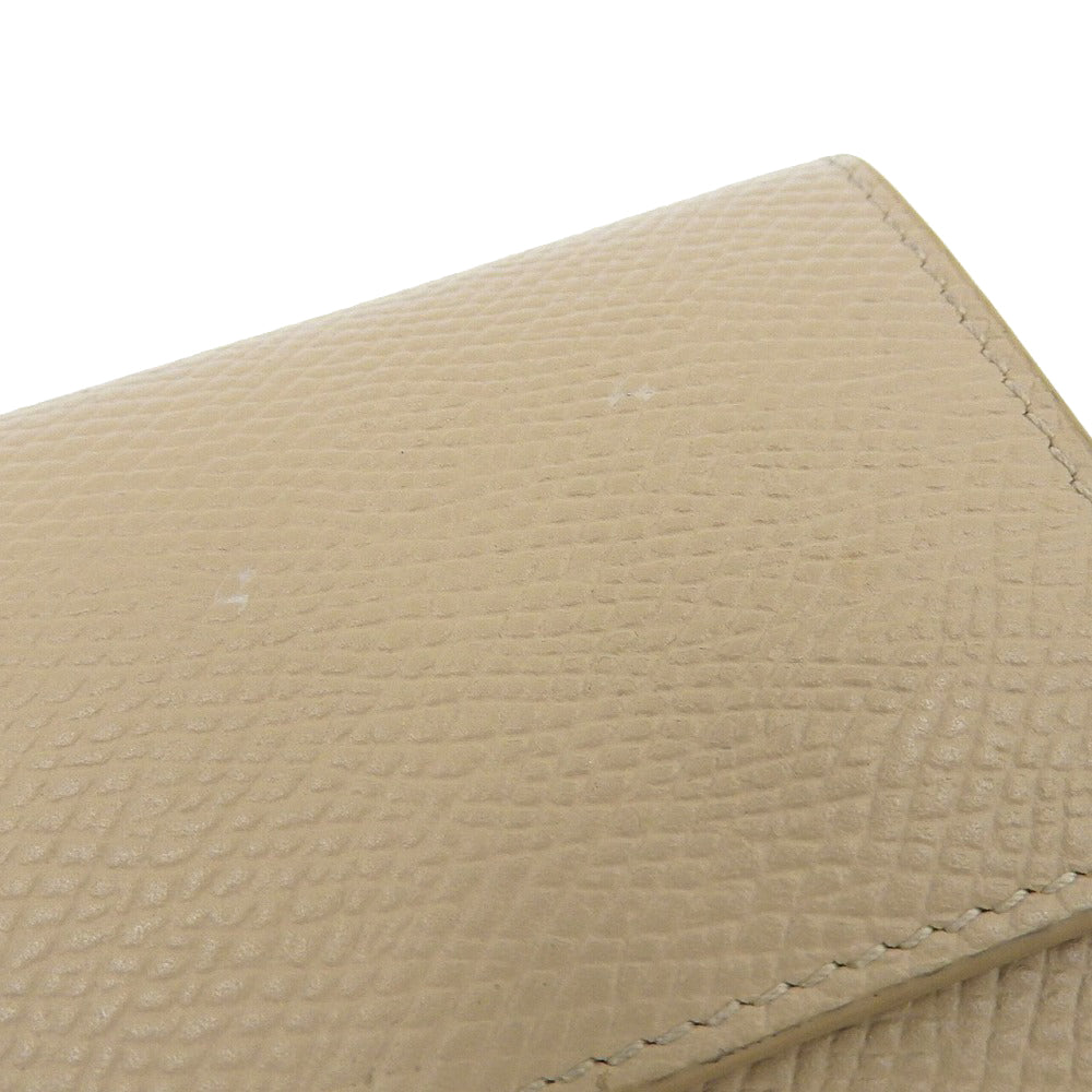 Celine Leather Trifold Wallet 10B573BEL Beige in Very Good Condition