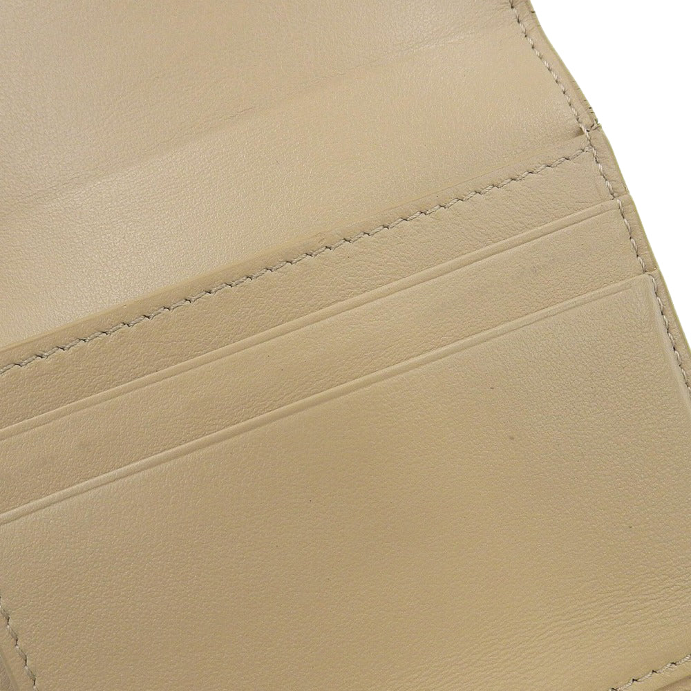 Celine Leather Trifold Wallet 10B573BEL Beige in Very Good Condition