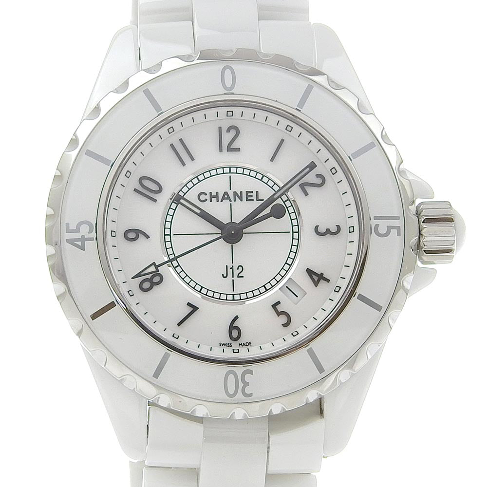 Chanel J12 White Ceramic Quartz Watch H0968 in Great Condition