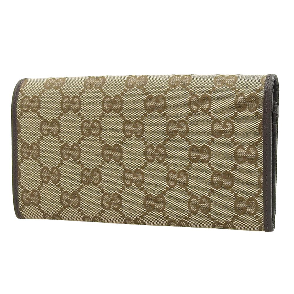 Gucci GG Canvas Bifold Long Wallet 244946 in Great Condition