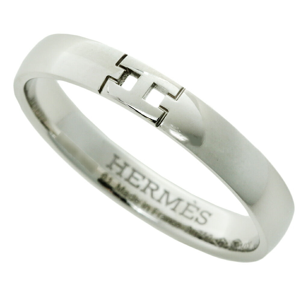 Hermes Heracles Ring H Logo K18WG White Gold