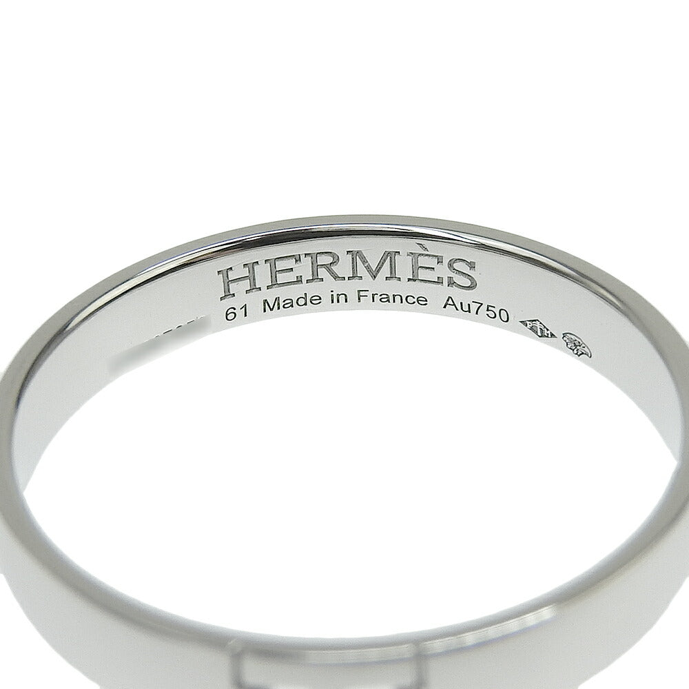 Hermes Heracles Ring H Logo K18WG White Gold