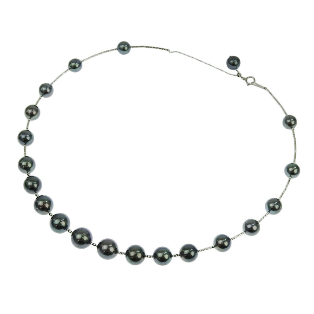 Platinum Pt850 Black Pearl Necklace