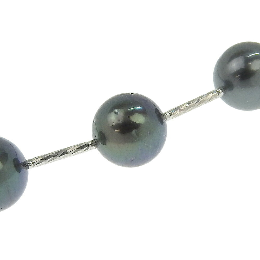 Platinum Pt850 Black Pearl Necklace