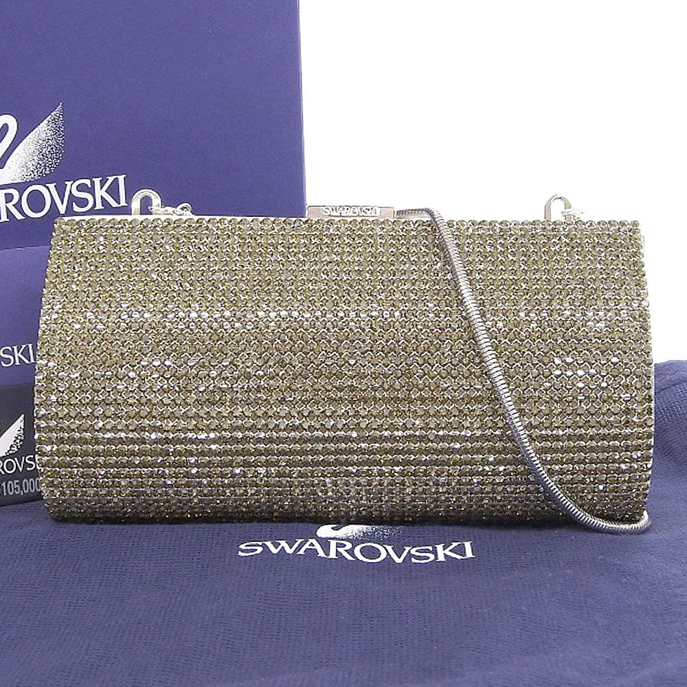 Swarovski 2WAY Bag Party Bag Rhinestone Used in Great Condition