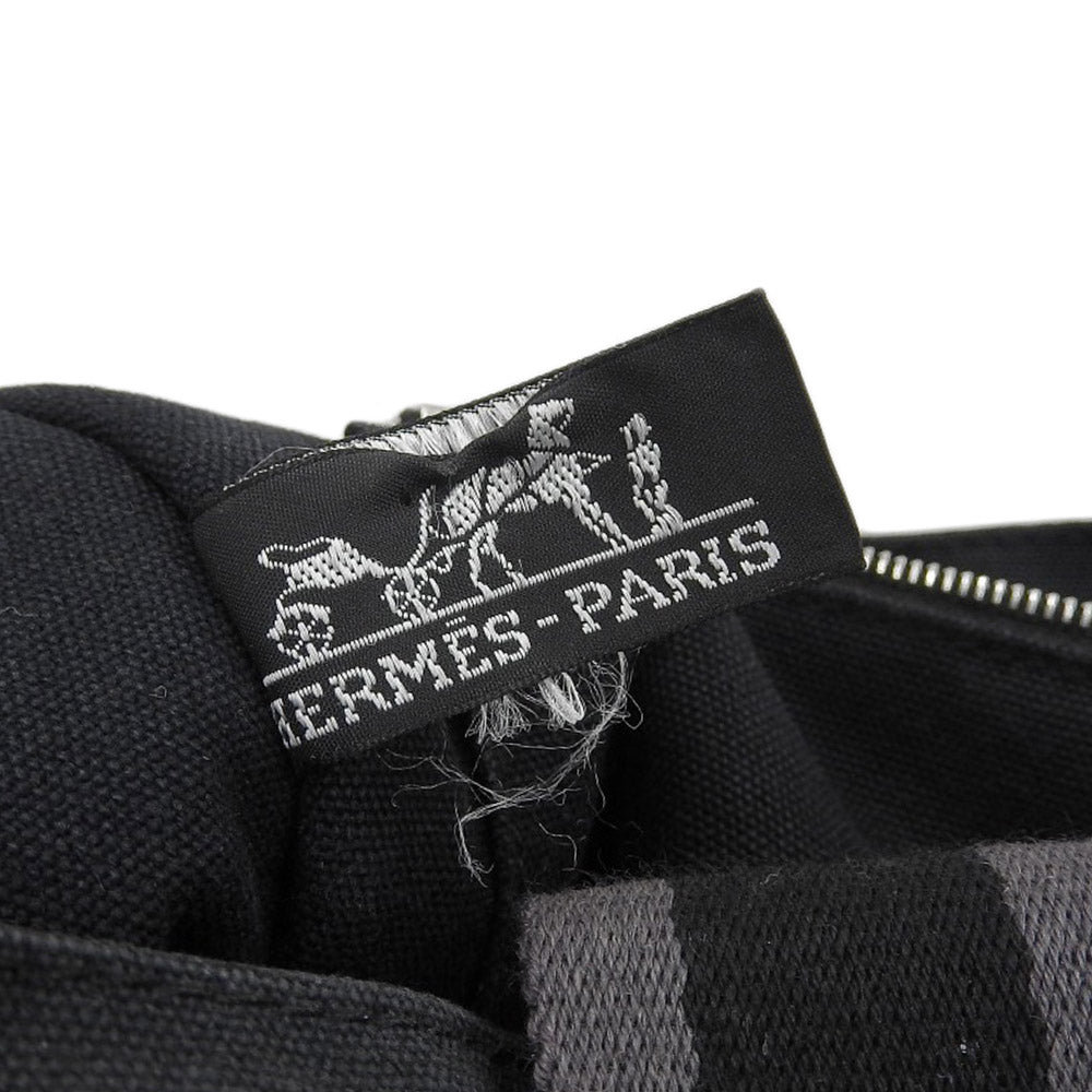 Hermes Canvas Fourre Tout PM Tote Bag Black