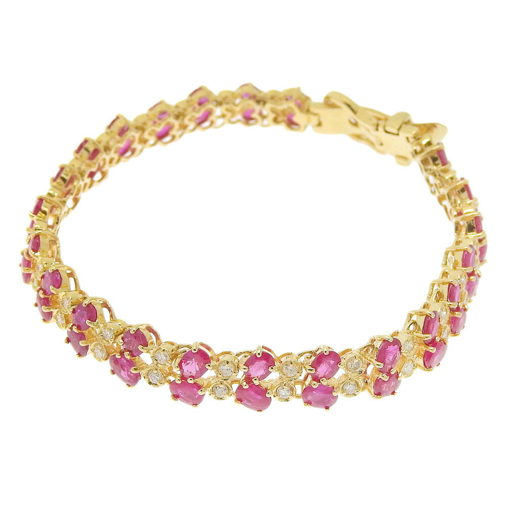 K18YG Ruby Melee Bracelet 10ct