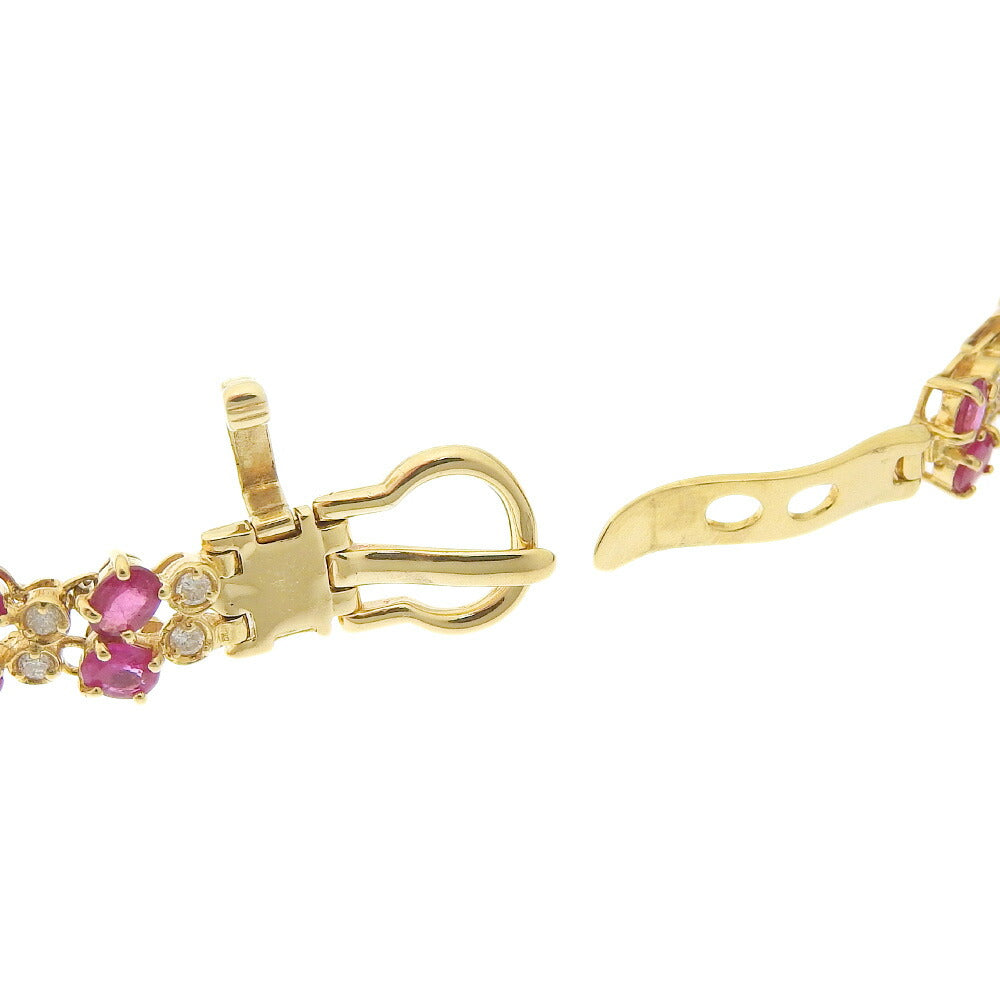 K18YG Ruby Melee Bracelet 10ct