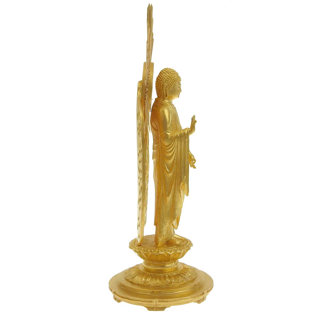 Authentic K24YG Amida Nyorai Statue Fine Gold 650.5g in Great Condition