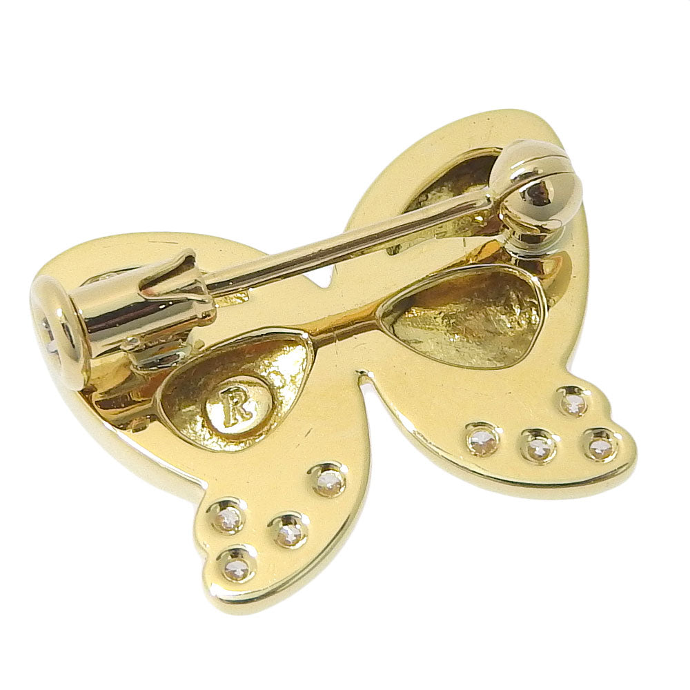 Yellow Gold Diamond Butterfly Brooch