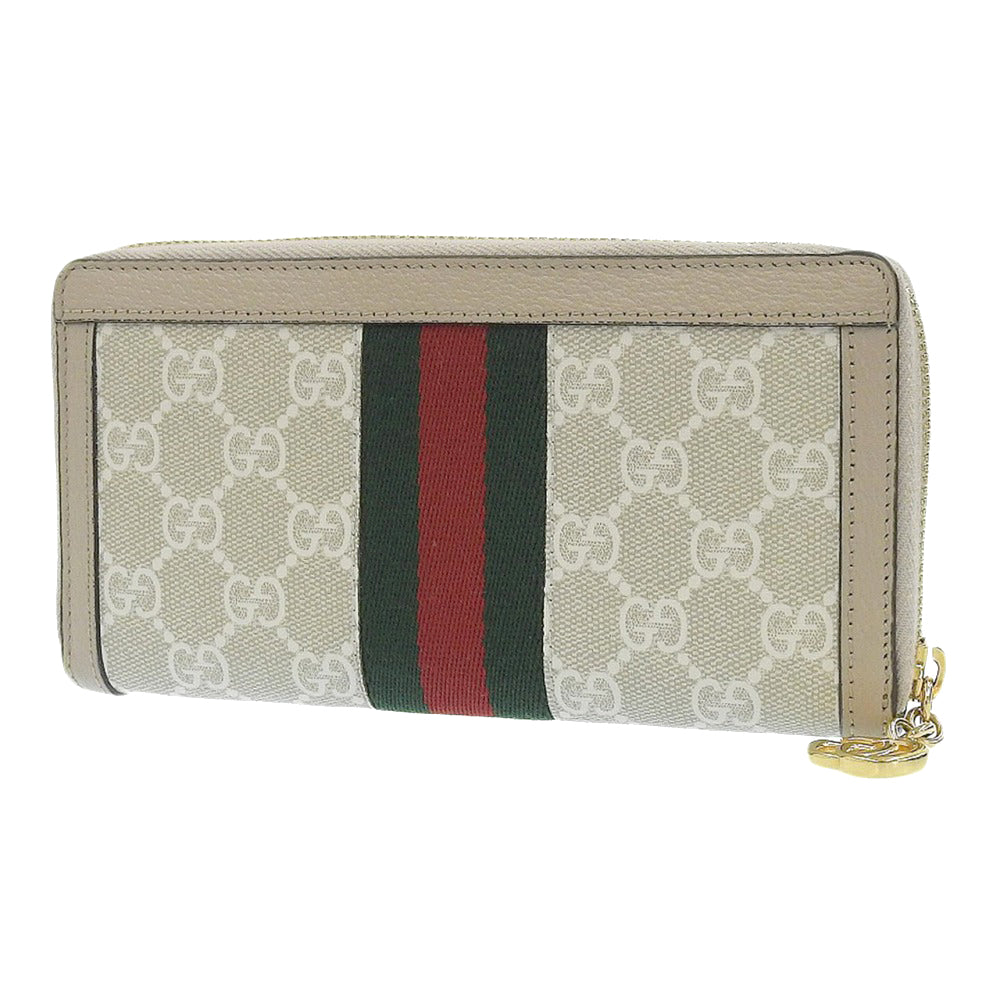 Gucci GG Supreme Round Zip Long Wallet 523154