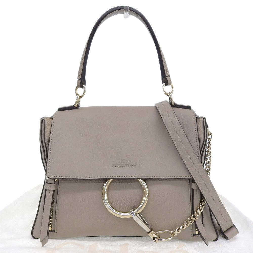 Chloe Fay 2-Way Leather Bag CHC17WS322HGJ23W in Excellent Condition