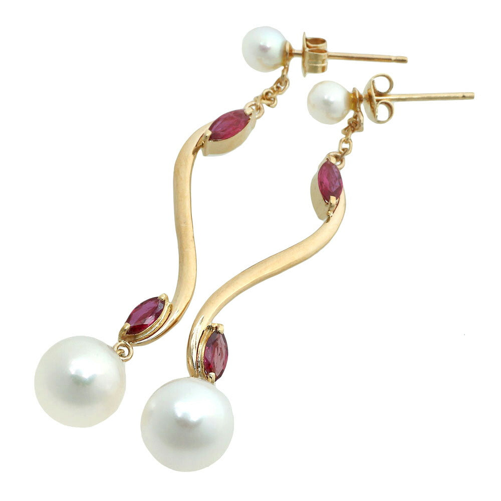 K18YG Pearl Earrings Clip-On